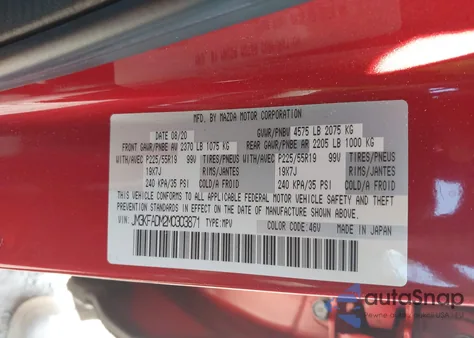 2021 Mazda Cx-5 Grand Touring from USA, damaged, VIN JM3KFADM2M0303871